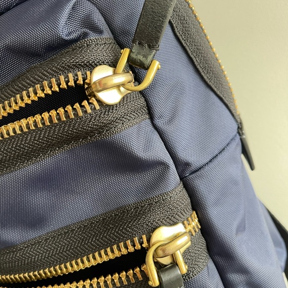 Marc Jacobs Navy Blue Nylon Backpack with leather trim main image 9